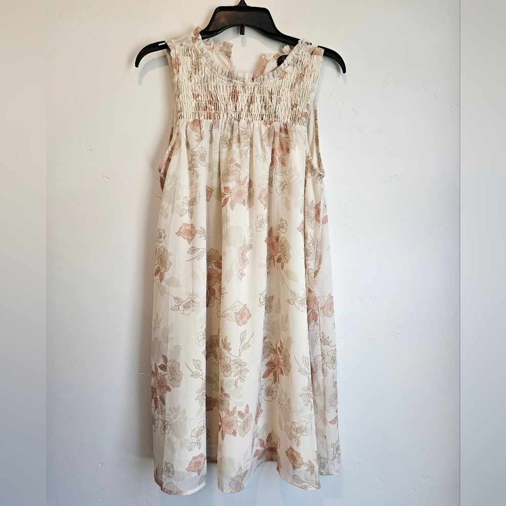 Wishlist Apparel Cream Ruffled Babydoll Dress NWOT